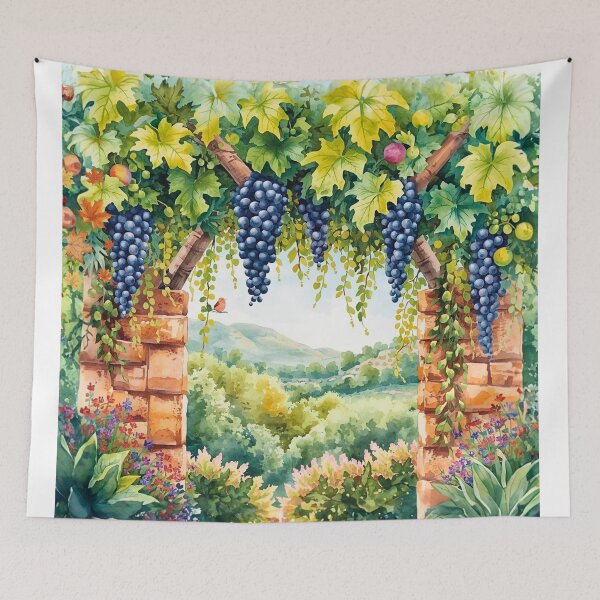 Item preview, Vine Covered Archway with Scenic View designed and sold by Modern-Tropical.