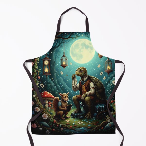 Item preview, Mock Turtle and Gryphon Crying Art Print - High Detail Pop Surrealism Alice in Wonderland Painting designed and sold by Art's Diner.