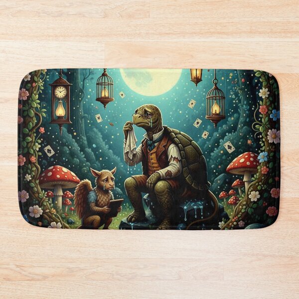 Item preview, Mock Turtle and Gryphon Crying Art Print - High Detail Pop Surrealism Alice in Wonderland Painting designed and sold by Art's Diner.