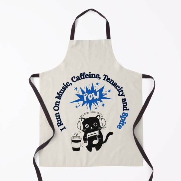 Item preview, I Run On Music, Caffeine, Tenacity and Spite, Blue and Black. designed and sold by Nightshade Pixie Creations.