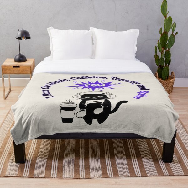 Item preview, I Run On Music, Caffeine, Tenacity and Spite, Purple designed and sold by Nightshade Pixie Creations.