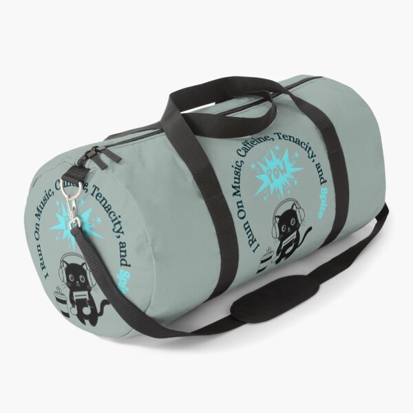 Item preview, I Run On Music, Caffeine, Tenacity and Spite, Teal designed and sold by Nightshade Pixie Creations.