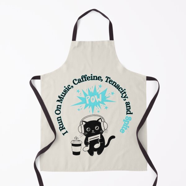 Item preview, I Run On Music, Caffeine, Tenacity and Spite, Teal designed and sold by Nightshade Pixie Creations.