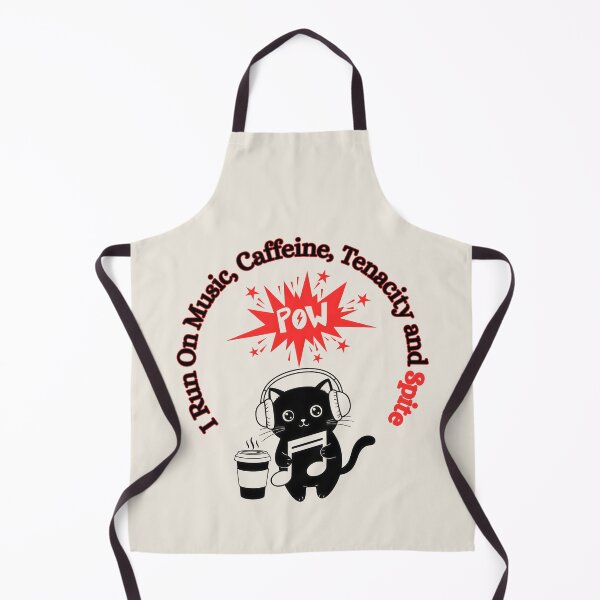 Item preview, I Run On Music, Caffeine, Tenacity and Spite, Red designed and sold by Nightshade Pixie Creations.