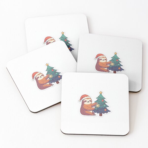 Item preview, Cute sloth decorating a christmas tree designed and sold by mayatA-rt.