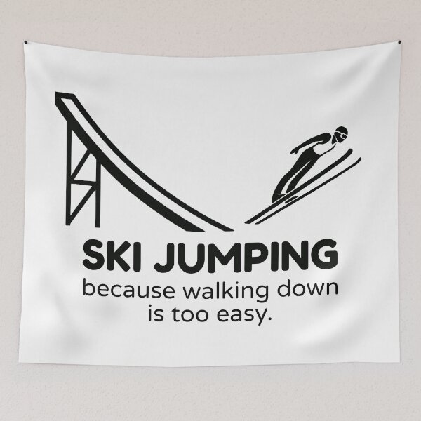 Item preview, Ski Jumping Because Walking Down Is Too Easy | Funny Ski Jumping | Ski Jumper designed and sold by Anniko Art Studio.
