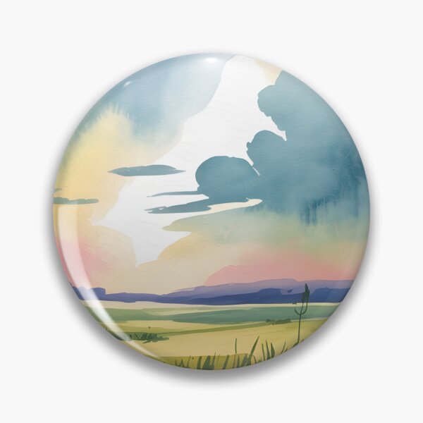 Item preview, Kansas Stamp – Prairie Sky Watercolor Landscape designed and sold by JessArty ⭐⭐⭐⭐⭐.