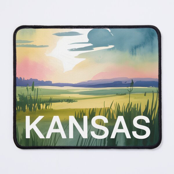 Item preview, Kansas Stamp – Prairie Sky Watercolor Landscape designed and sold by JessArty ⭐⭐⭐⭐⭐.