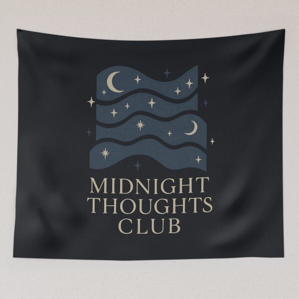 Item preview, Midnight Thoughts Club | Moody Night Aesthetic designed and sold by Ombrya.