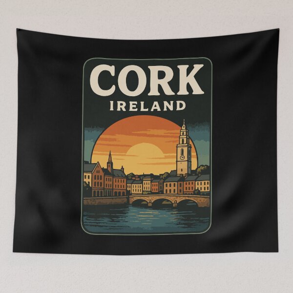 Item preview, Cork Ireland Retro Vintage designed and sold by TomFrontierArt.