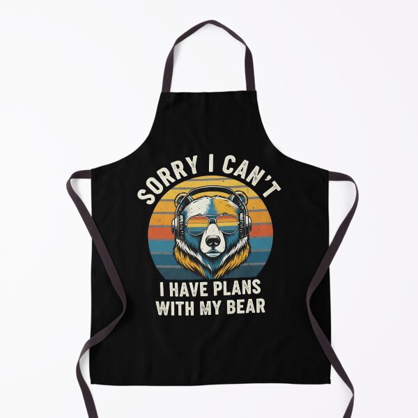 Item preview, Sorry I Can’t — I Have Plans With My Bear (Retro Bear Sunset) designed and sold by julimarks.