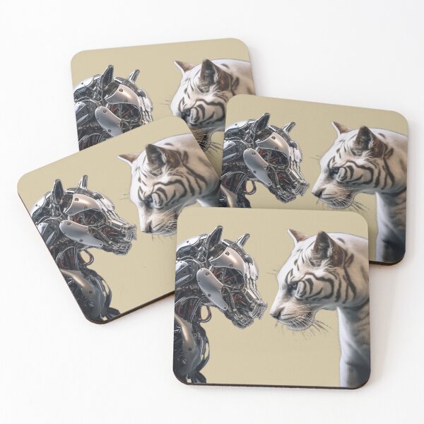 Item preview, Robo dog vs tiger designed and sold by Kat's Design Hub.