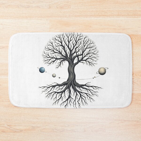 Item preview, Tree of Life Cosmic Illustration – Spiritual Celestial Nature Line Art designed and sold by MeluryPrints.