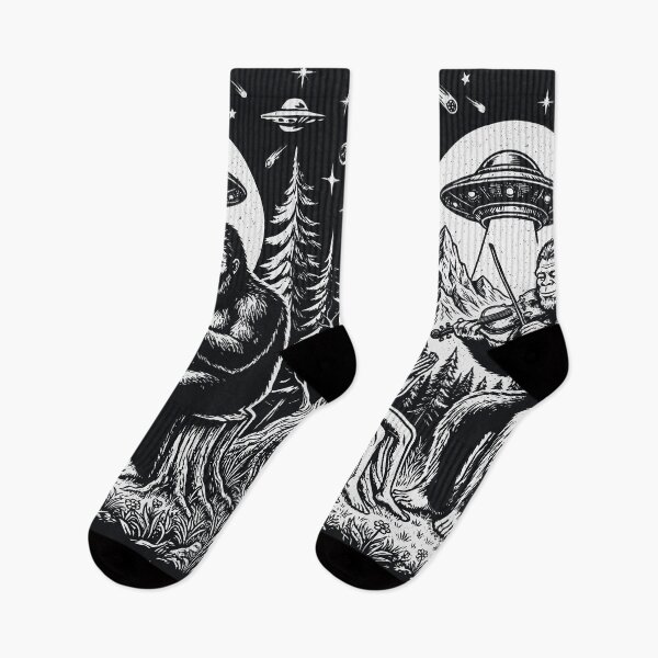 Item preview, Bigfoot Playing Violin With Alien UFO Vintage designed and sold by Y-Vibes.