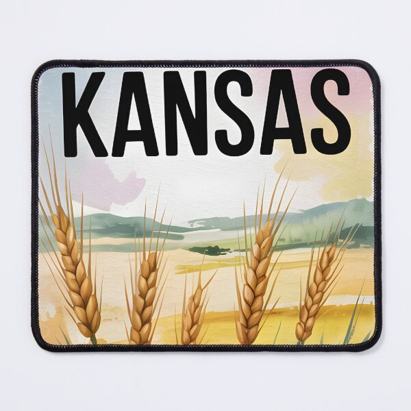Item preview, Kansas Stamp – Rustic Wheat Watercolor Fields designed and sold by JessArty ⭐⭐⭐⭐⭐.