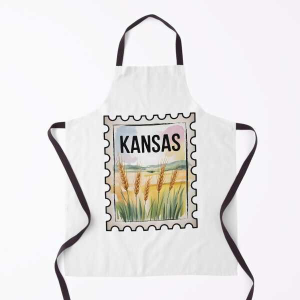 Item preview, Kansas Stamp – Rustic Wheat Watercolor Fields designed and sold by JessArty ⭐⭐⭐⭐⭐.