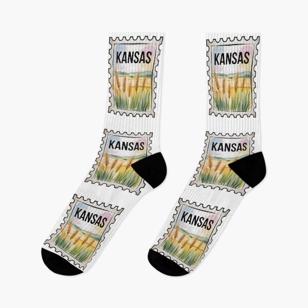 Item preview, Kansas Stamp – Rustic Wheat Watercolor Fields designed and sold by JessArty ⭐⭐⭐⭐⭐.
