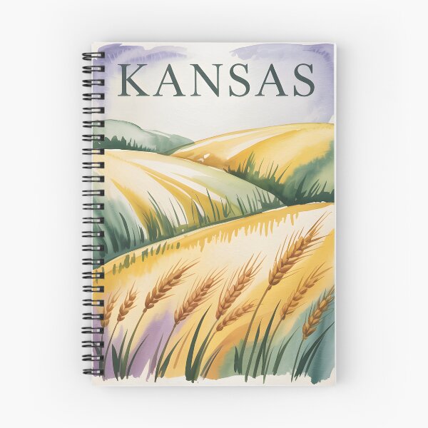 Item preview, Kansas Stamp – Watercolor Wheat Hills Prairie designed and sold by JessArty.
