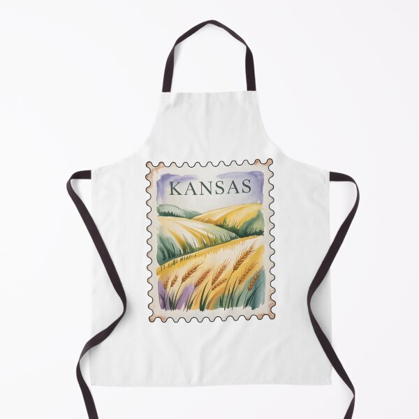 Item preview, Kansas Stamp – Watercolor Wheat Hills Prairie designed and sold by JessArty ⭐⭐⭐⭐⭐.