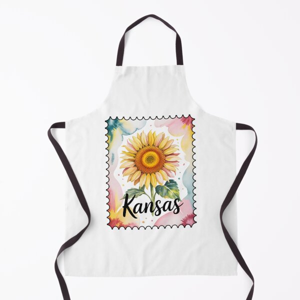Item preview, Kansas Stamp – Sunflower Watercolor designed and sold by JessArty ⭐⭐⭐⭐⭐.