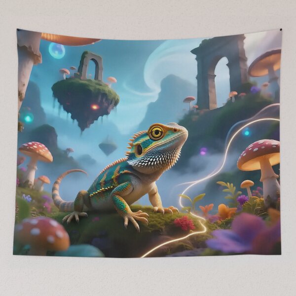 Item preview, A bearded dragon in a fantasy world.  designed and sold by Nomad-Maynard.
