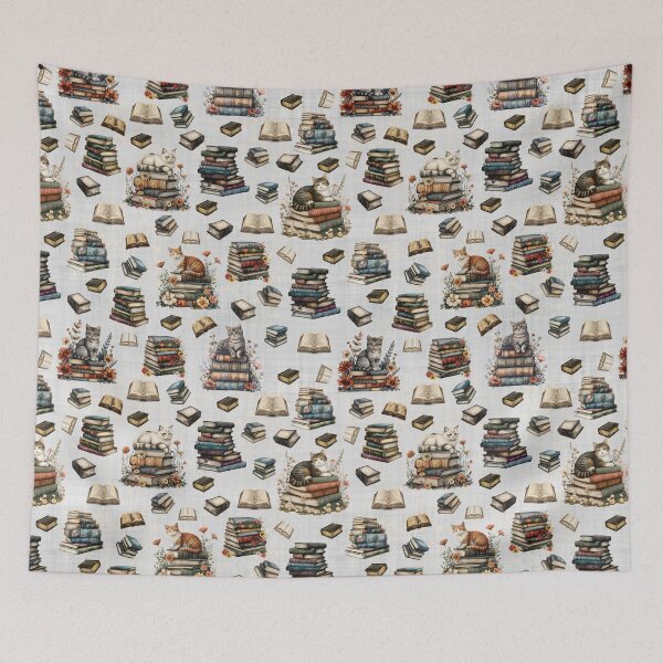 Item preview, Cats & Books on Pale Gray designed and sold by KSimpson838.