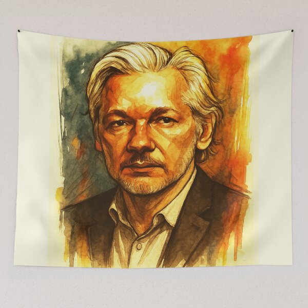 Item preview, Julian Assange designed and sold by Sarcastic designs.