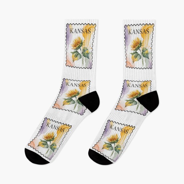 Item preview, Kansas Stamp – Sunflower Watercolor designed and sold by JessArty ⭐⭐⭐⭐⭐.