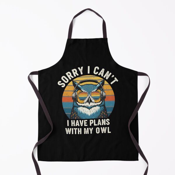 Item preview, Sorry I Can’t — I Have Plans With My Owl (Retro Sunset Owl) designed and sold by julimarks.