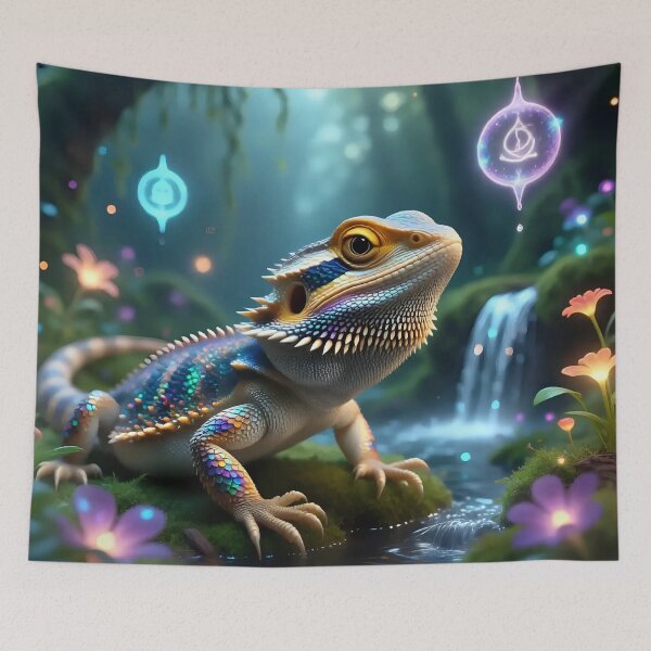Item preview, A bearded dragon in a fantasy world.  designed and sold by Nomad-Maynard.