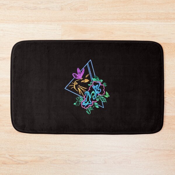 Item preview, Neon Cat Butterfly Floral Design designed and sold by Color for Balance .