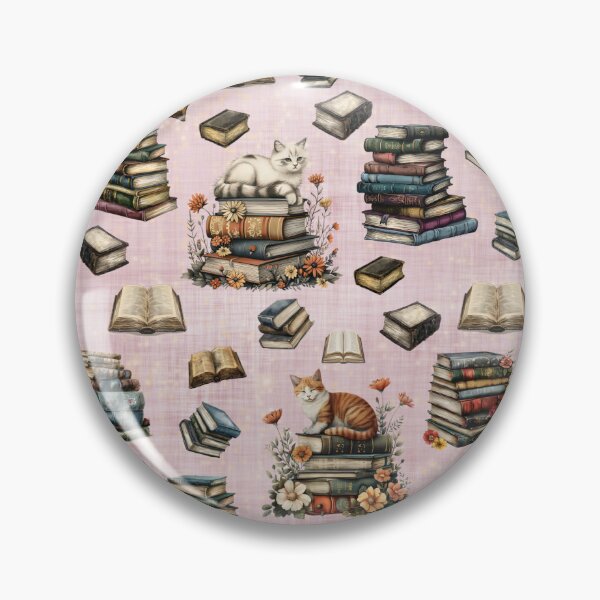 Item preview, Cats & Books on Dusty Pink designed and sold by KSimpson838.