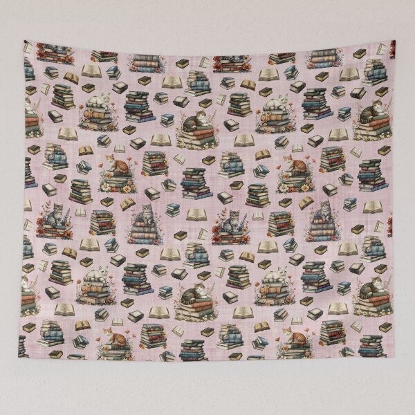 Item preview, Cats & Books on Dusty Pink designed and sold by KSimpson838.