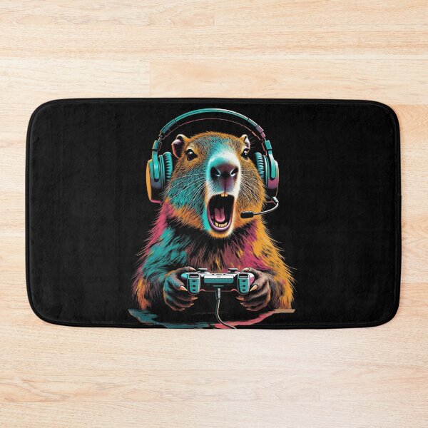 Item preview, Cute Animal Gaming – Capybara Gamer Artwork designed and sold by GrumpySableye.