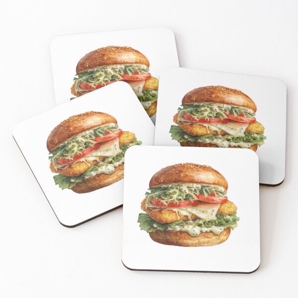 Item preview, Crispy Fried Fish Burger  designed and sold by Bluepineart.