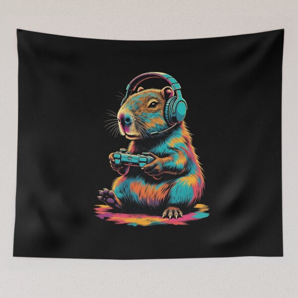 Item preview, Chill Vibes Gaming Capybara designed and sold by GrumpySableye.
