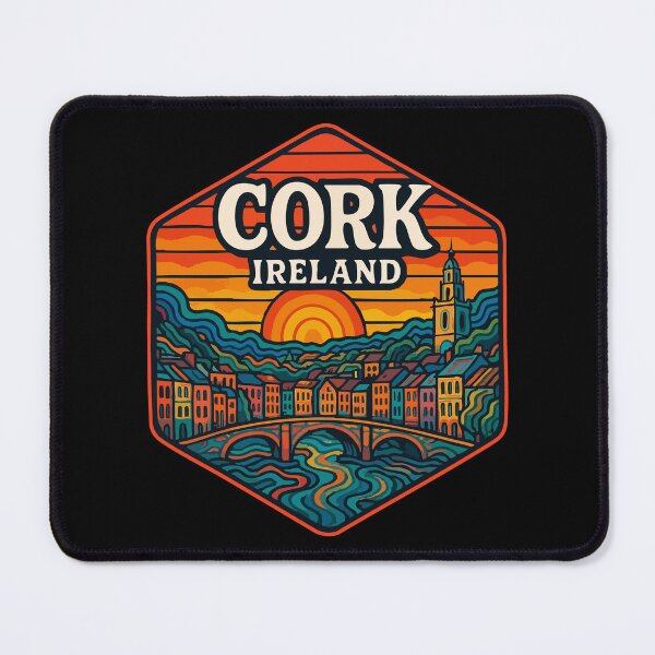 Item preview, Cork Ireland Retro Trippy Art Travel designed and sold by TomFrontierArt.