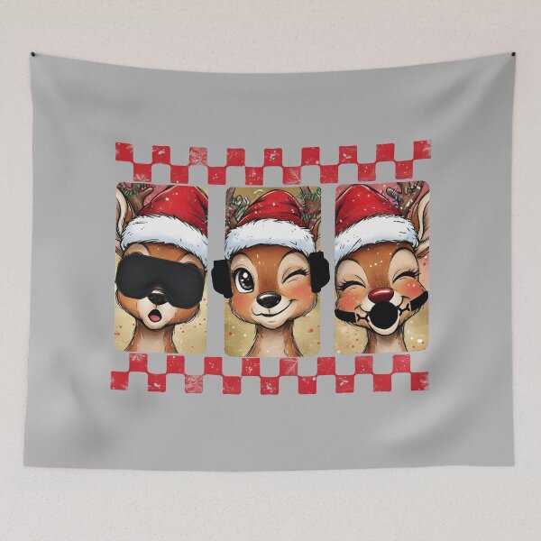 Item preview, Kinky See Hear Speak Reindeer designed and sold by Laymela Underground.