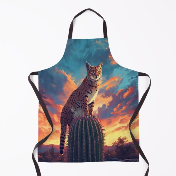 Item preview, Bobcat with wonderland and sunrises  designed and sold by Modern-Tropical.