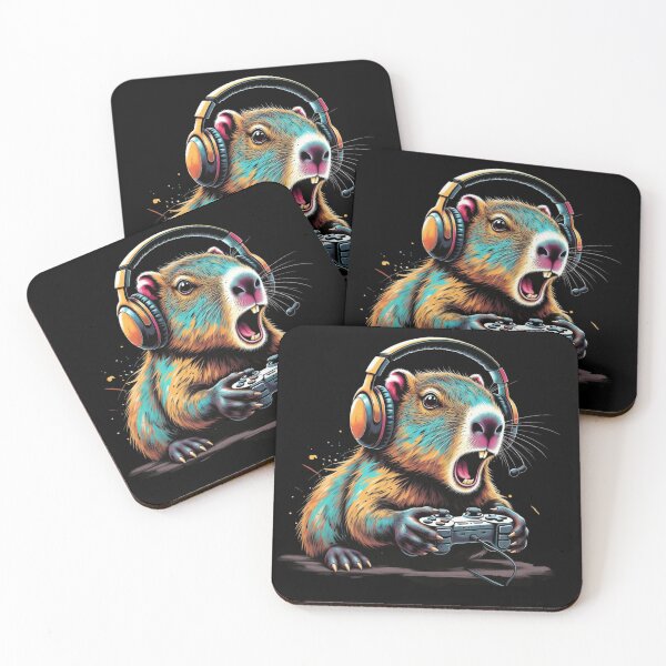 Item preview, Chill Gamer Capybara With Controller designed and sold by GrumpySableye.