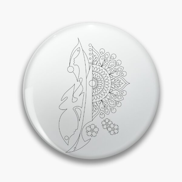 Item preview, Floral Mandala Feminine Line Art designed and sold by Color for Balance .