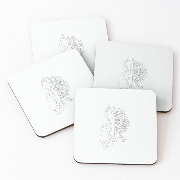 Item preview, Floral Mandala Feminine Line Art designed and sold by Color for Balance .