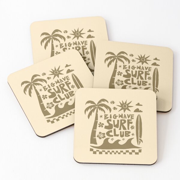 Item preview, Surf Club Retro Big Wave Beach Art designed and sold by Oniyasha.