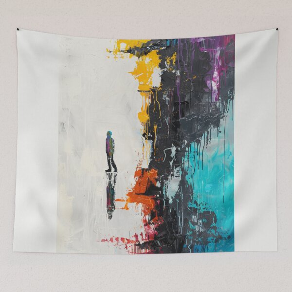 Item preview, Abstract Color Divide Silhouette Modern Minimalist Art designed and sold by ArgentoArt.