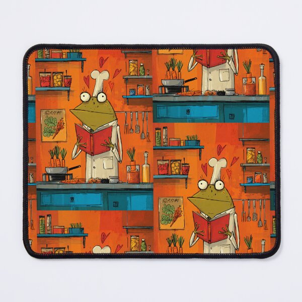 Item preview, A Chef Frog in a Heart-Filled Kitchen Exploring Love Recipes and Playful Culinary Adventures designed and sold by OlfactoART Studio.