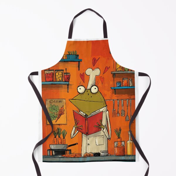 Item preview, A Chef Frog in a Heart-Filled Kitchen Exploring Love Recipes and Playful Culinary Adventures designed and sold by OlfactoART Studio.