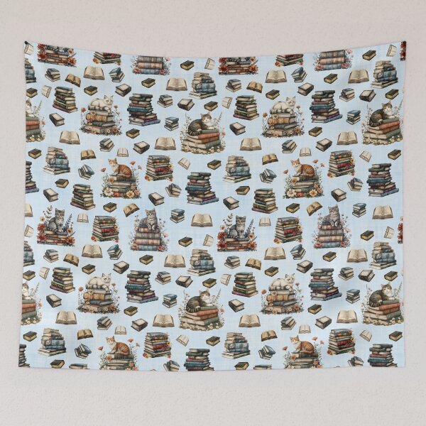Item preview, Cats & Books on Light Blue designed and sold by KSimpson838.