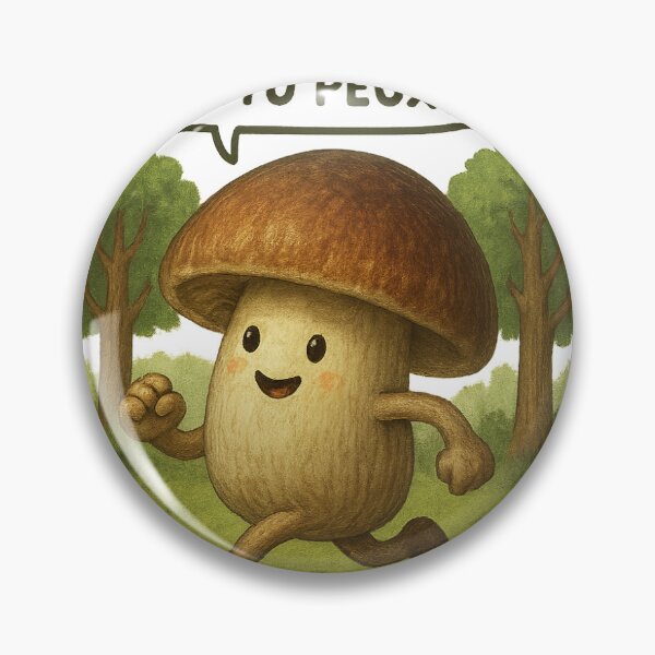 Item preview, Funny running porcini mushroom – Catch me if you can! | Humorous mushroom illustration designed and sold by Tresorsdesbois.