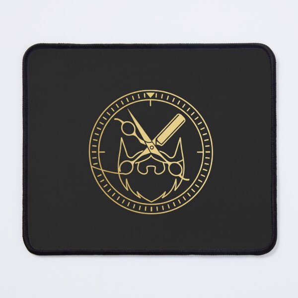 Item preview, Golden Barber Clock Logo – Luxury Barber Shop Hairdresser Design designed and sold by ZYNORAworld.