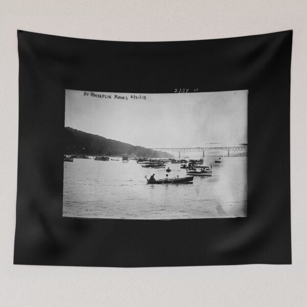 Item preview, At Poughkeepsie Races 1913 Vintage Rowing Photograph designed and sold by Michael van der Hoorn.